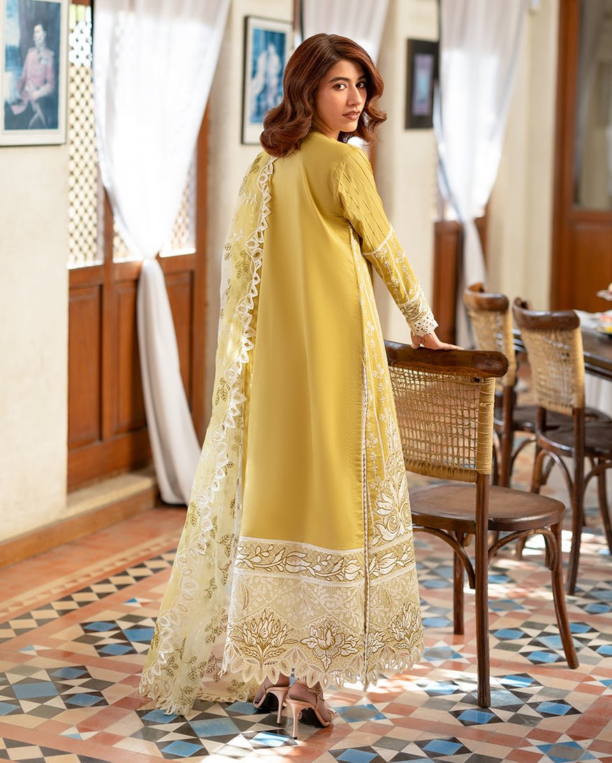 Mushq | Astoria Lawn 26 | Evadne-Brand:Mushq-Type:Ladies Clothes-Mist Yellow-Lawn-House of Maryam- Buy in UK, USA