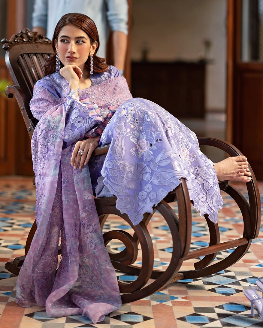 Mushq | Astoria Lawn 26 | Noctelle-Brand:Mushq-Type:Ladies Clothes-Lavender-Lawn-House of Maryam- Buy in UK, USA