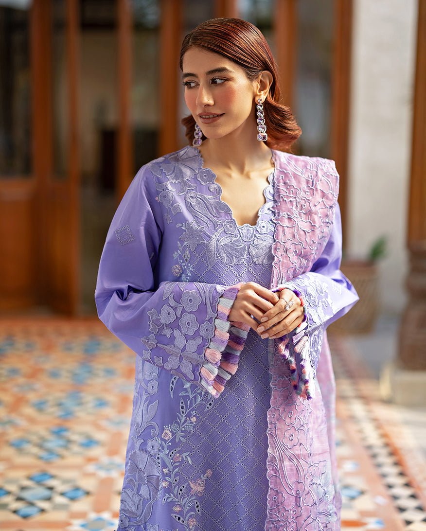 Mushq | Astoria Lawn 26 | Noctelle-Brand:Mushq-Type:Ladies Clothes-Lavender-Lawn-House of Maryam- Buy in UK, USA