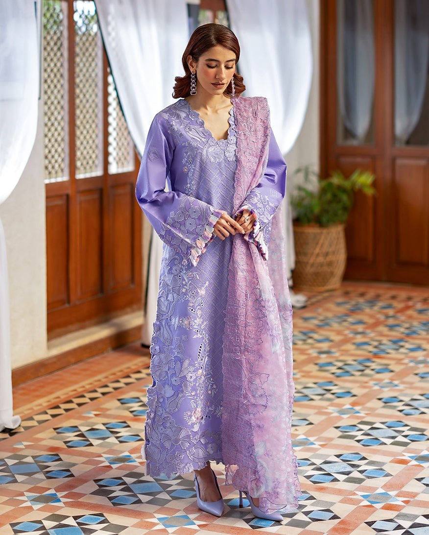 Mushq | Astoria Lawn 26 | Noctelle-Brand:Mushq-Type:Ladies Clothes-Lavender-Lawn-House of Maryam- Buy in UK, USA