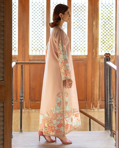 Mushq | Astoria Lawn 26 | Norah-Brand:Mushq-Type:Ladies Clothes-Pale Peach-Lawn-House of Maryam- Buy in UK, USA