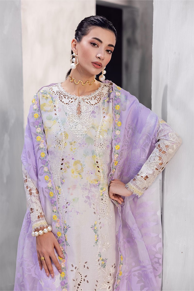 Mushq | La Toscana Casual Pret 25 | Ayreen-Brand:Mushq-Type:Ladies Clothes-Soft Lilac-Lawn-House of Maryam- Buy in UK, USA