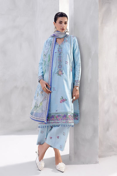 Mushq | La Toscana Casual Pret 25 | Elara-Brand:Mushq-Type:Ladies Clothes-Ice Blue-Lawn-House of Maryam- Buy in UK, USA