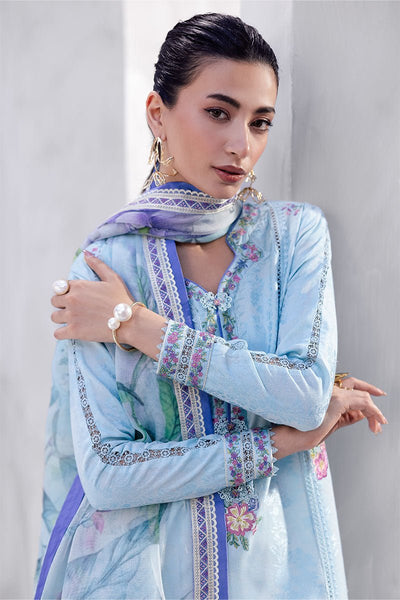 Mushq | La Toscana Casual Pret 25 | Elara-Brand:Mushq-Type:Ladies Clothes-Ice Blue-Lawn-House of Maryam- Buy in UK, USA