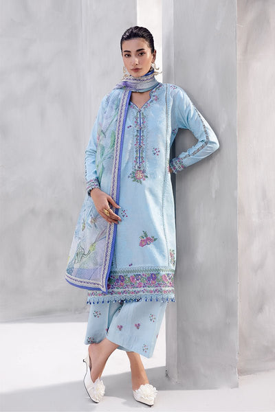 Mushq | La Toscana Casual Pret 25 | Elara-Brand:Mushq-Type:Ladies Clothes-Ice Blue-Lawn-House of Maryam- Buy in UK, USA