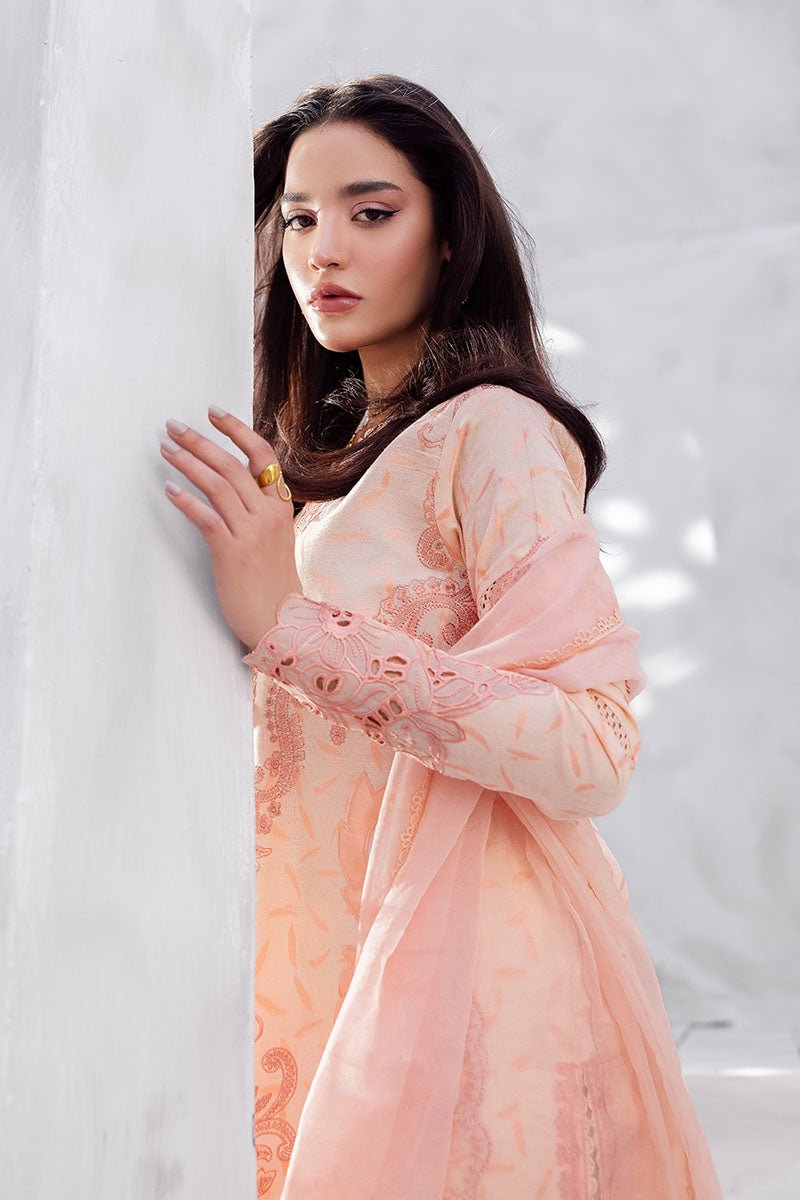 Mushq | La Toscana Casual Pret 25 | Mitchelle-Brand:Mushq-Type:Ladies Clothes-Peach Pink-Lawn-House of Maryam- Buy in UK, USA
