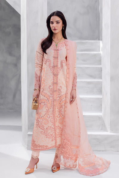 Mushq | La Toscana Casual Pret 25 | Mitchelle-Brand:Mushq-Type:Ladies Clothes-Peach Pink-Lawn-House of Maryam- Buy in UK, USA