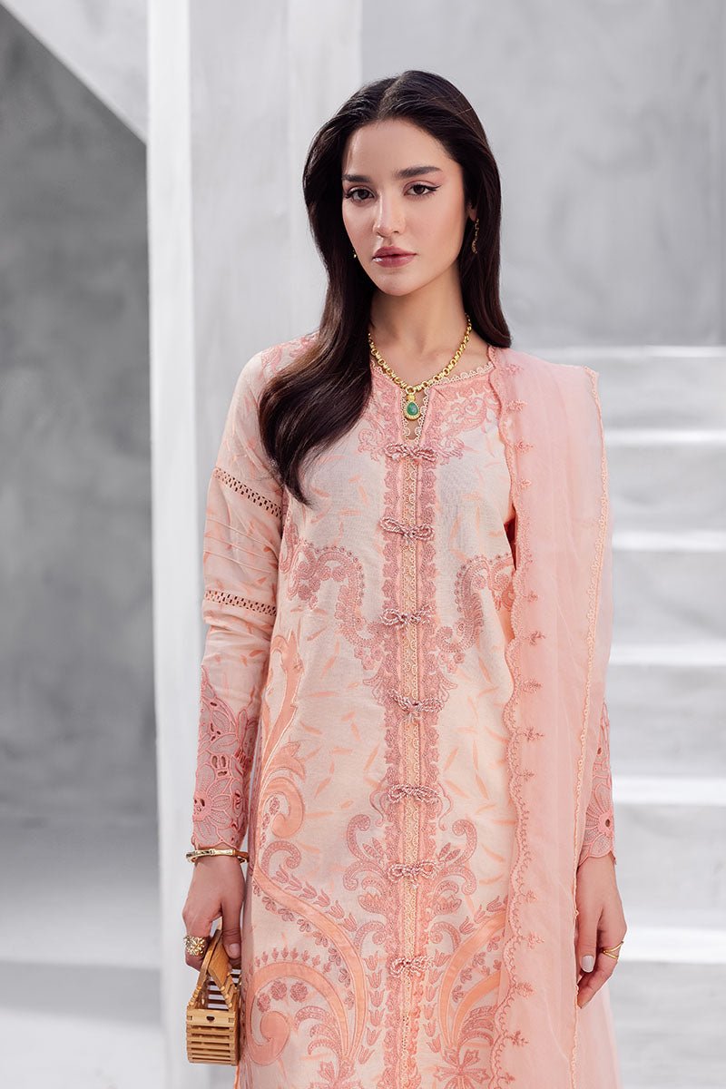 Mushq | La Toscana Casual Pret 25 | Mitchelle-Brand:Mushq-Type:Ladies Clothes-Peach Pink-Lawn-House of Maryam- Buy in UK, USA