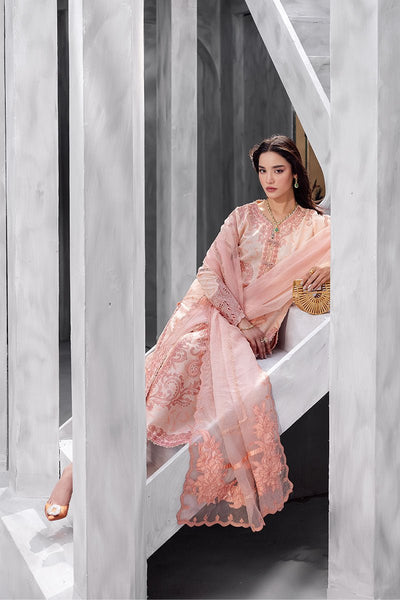Mushq | La Toscana Casual Pret 25 | Mitchelle-Brand:Mushq-Type:Ladies Clothes-Peach Pink-Lawn-House of Maryam- Buy in UK, USA