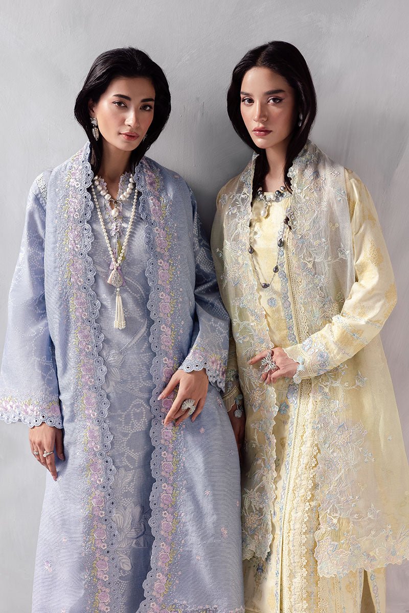 Mushq | La Toscana Casual Pret | Aymber-Brand:Mushq-Type:Ladies Clothes-Butter Yellow-Lawn-House of Maryam- Buy in UK, USA