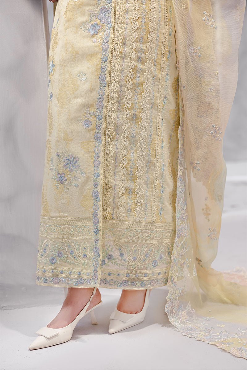 Mushq | La Toscana Casual Pret | Aymber-Brand:Mushq-Type:Ladies Clothes-Butter Yellow-Lawn-House of Maryam- Buy in UK, USA