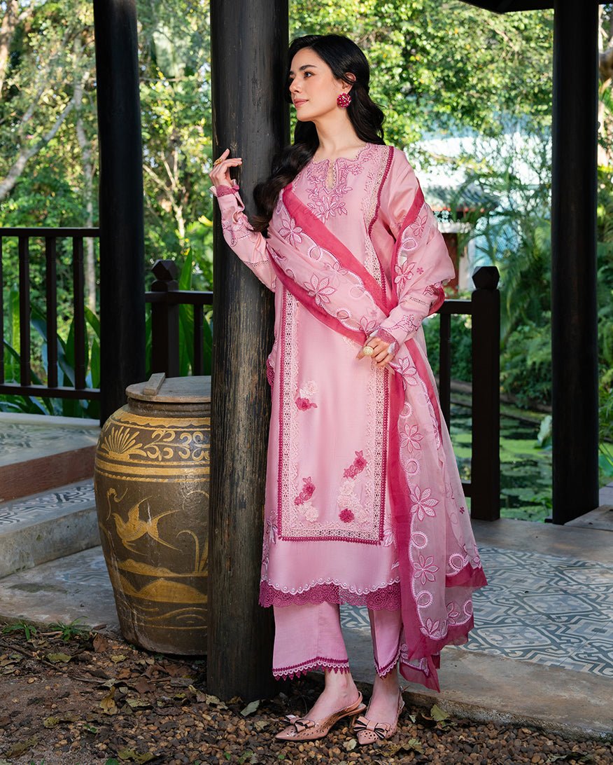 Mushq | La Toscana Casual Pret | Dolce Meadow-Brand:Mushq-Type:Ladies Clothes-Pink-Cotton-House of Maryam- Buy in UK, USA