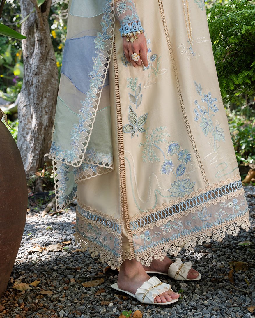 Mushq | La Toscana Casual Pret | Ivory Riviera-Brand:Mushq-Type:Ladies Clothes-Ivory-Cotton-House of Maryam- Buy in UK, USA
