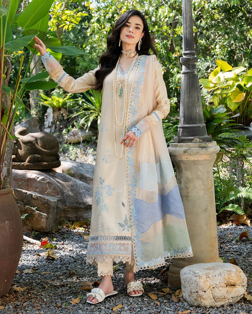 Mushq | La Toscana Casual Pret | Ivory Riviera-Brand:Mushq-Type:Ladies Clothes-Ivory-Cotton-House of Maryam- Buy in UK, USA