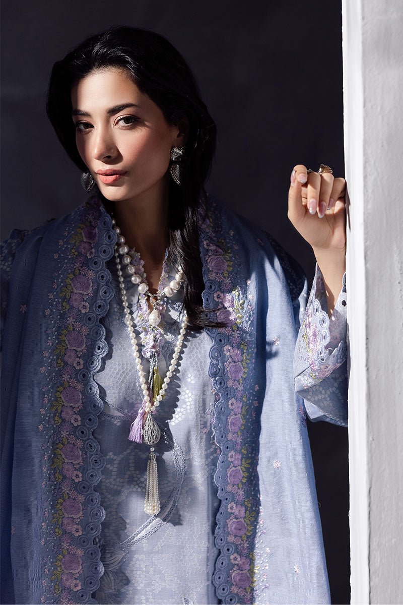 Mushq | La Toscana Casual Pret | Maysa-Brand:Mushq-Type:Ladies Clothes-Light Lavender-Lawn-House of Maryam- Buy in UK, USA
