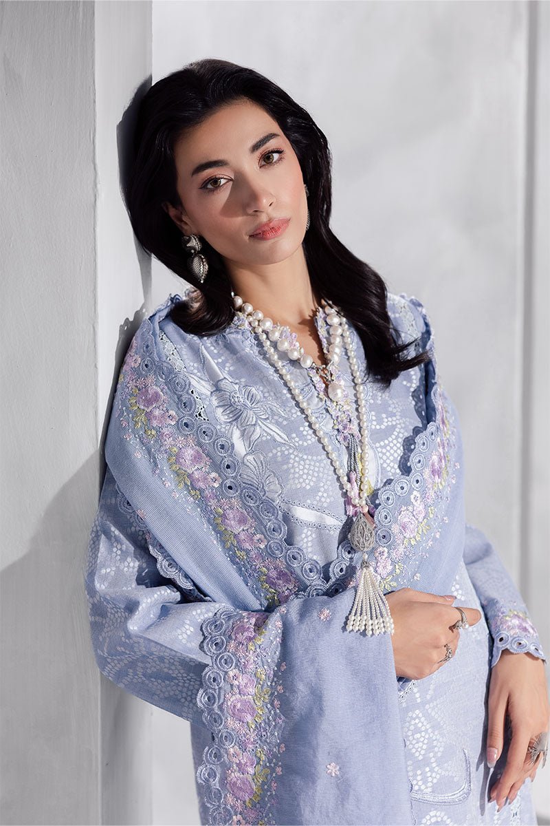 Mushq | La Toscana Casual Pret | Maysa-Brand:Mushq-Type:Ladies Clothes-Light Lavender-Lawn-House of Maryam- Buy in UK, USA