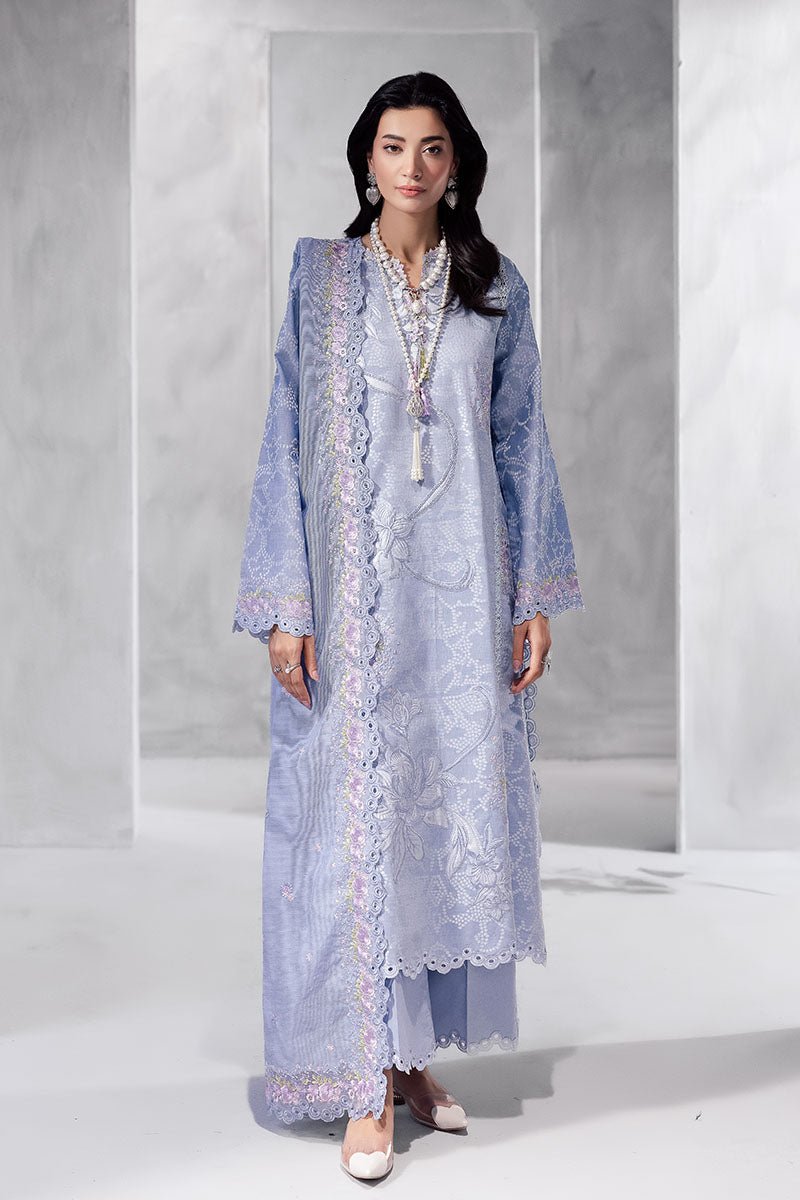 Mushq | La Toscana Casual Pret | Maysa-Brand:Mushq-Type:Ladies Clothes-Light Lavender-Lawn-House of Maryam- Buy in UK, USA