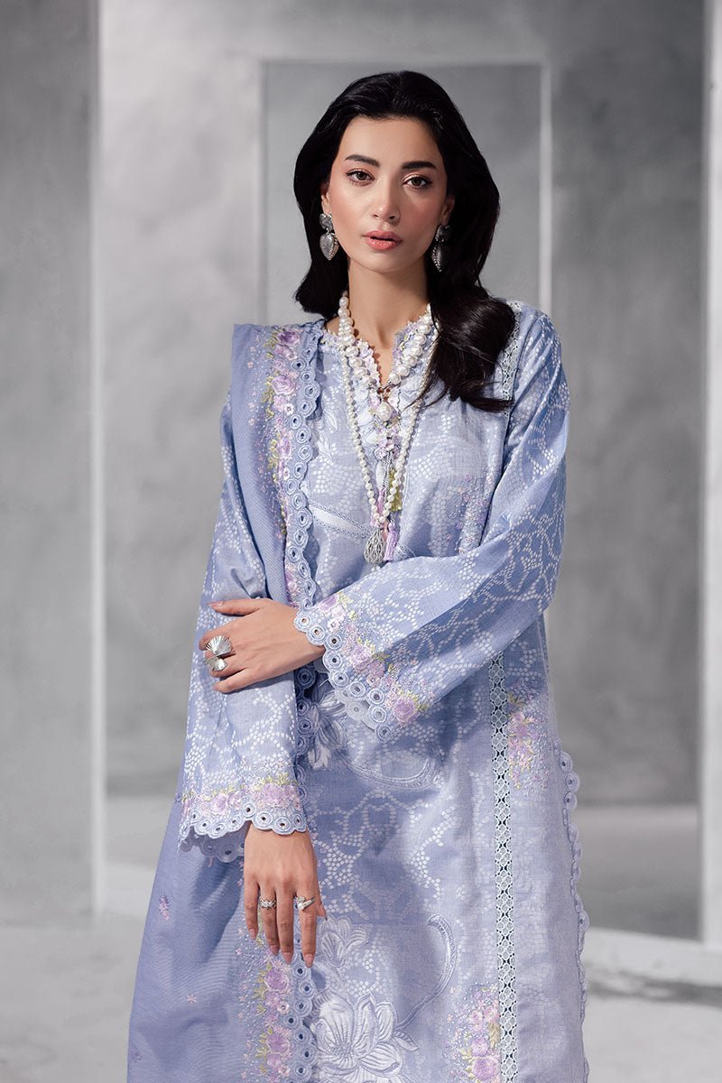 Mushq | La Toscana Casual Pret | Maysa-Brand:Mushq-Type:Ladies Clothes-Light Lavender-Lawn-House of Maryam- Buy in UK, USA