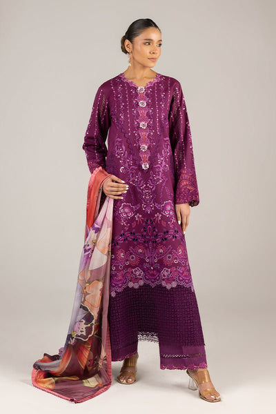 Mushq | Manaram Luxury Lawn 25 | Eternal Beat-Brand:Mushq-Type:Ladies Clothes-Plum-Lawn-House of Maryam- Buy in UK, USA
