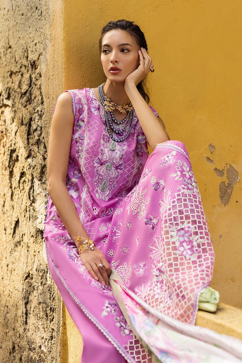Mushq | Manaram Luxury Lawn 25 | Timeless Wave-Brand:Mushq-Type:Ladies Clothes-Rose Pink-Lawn-House of Maryam- Buy in UK, USA