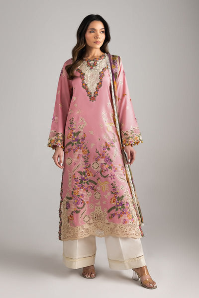 Mushq | Manaram Luxury Lawn 25 | Twinkling Tempos-Brand:Mushq-Type:Ladies Clothes-Light Pink-Lawn-House of Maryam- Buy in UK, USA