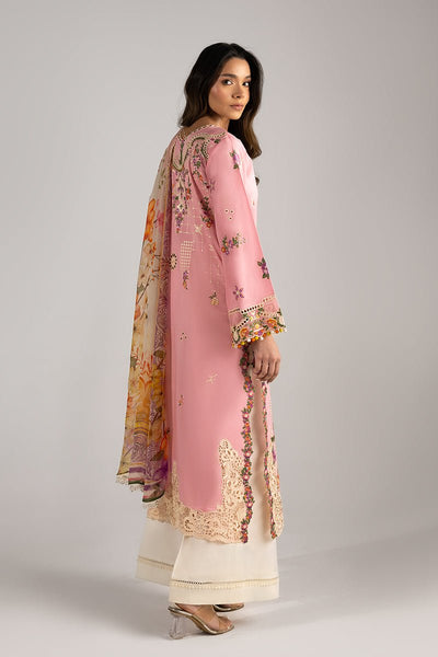 Mushq | Manaram Luxury Lawn 25 | Twinkling Tempos-Brand:Mushq-Type:Ladies Clothes-Light Pink-Lawn-House of Maryam- Buy in UK, USA
