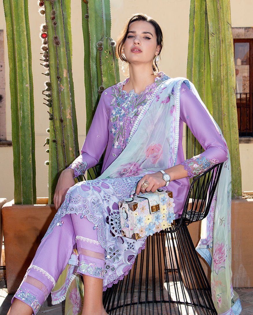 Mushq | Odyssey Lawn 26 | Ailyn-Brand:Mushq-Type:Ladies Clothes-Lavender-Lawn-House of Maryam- Buy in UK, USA