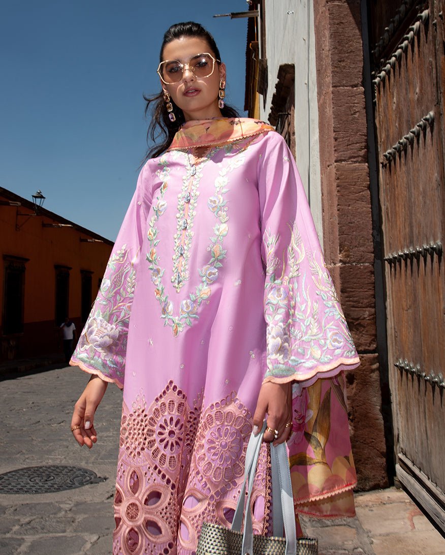 Mushq | Odyssey Lawn 26 | Alba-Brand:Mushq-Type:Ladies Clothes-Lilac-Lawn-House of Maryam- Buy in UK, USA