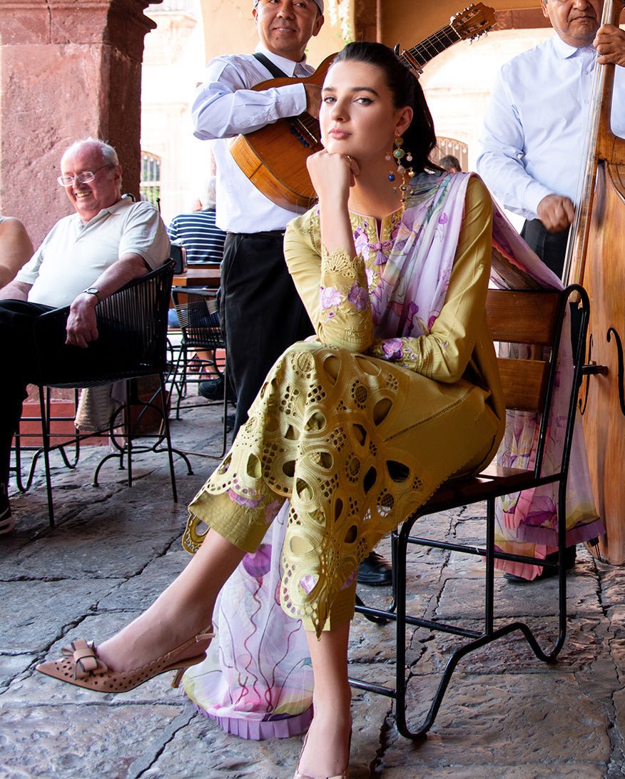 Mushq | Odyssey Lawn 26 | Aranza-Brand:Mushq-Type:Ladies Clothes-Bronze Gold-Lawn-House of Maryam- Buy in UK, USA