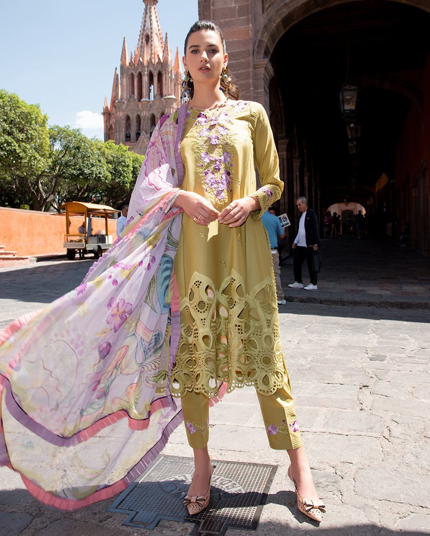 Mushq | Odyssey Lawn 26 | Aranza-Brand:Mushq-Type:Ladies Clothes-Bronze Gold-Lawn-House of Maryam- Buy in UK, USA