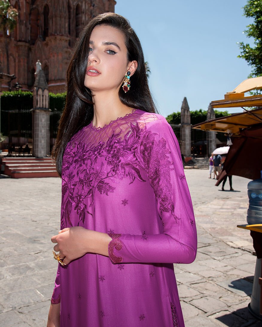 Mushq | Odyssey Lawn 26 | Mariel-Brand:Mushq-Type:Ladies Clothes-Pinkish Purple-Lawn-House of Maryam- Buy in UK, USA