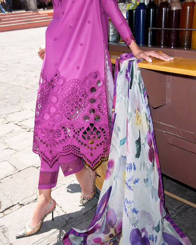 Mushq | Odyssey Lawn 26 | Mariel-Brand:Mushq-Type:Ladies Clothes-Pinkish Purple-Lawn-House of Maryam- Buy in UK, USA