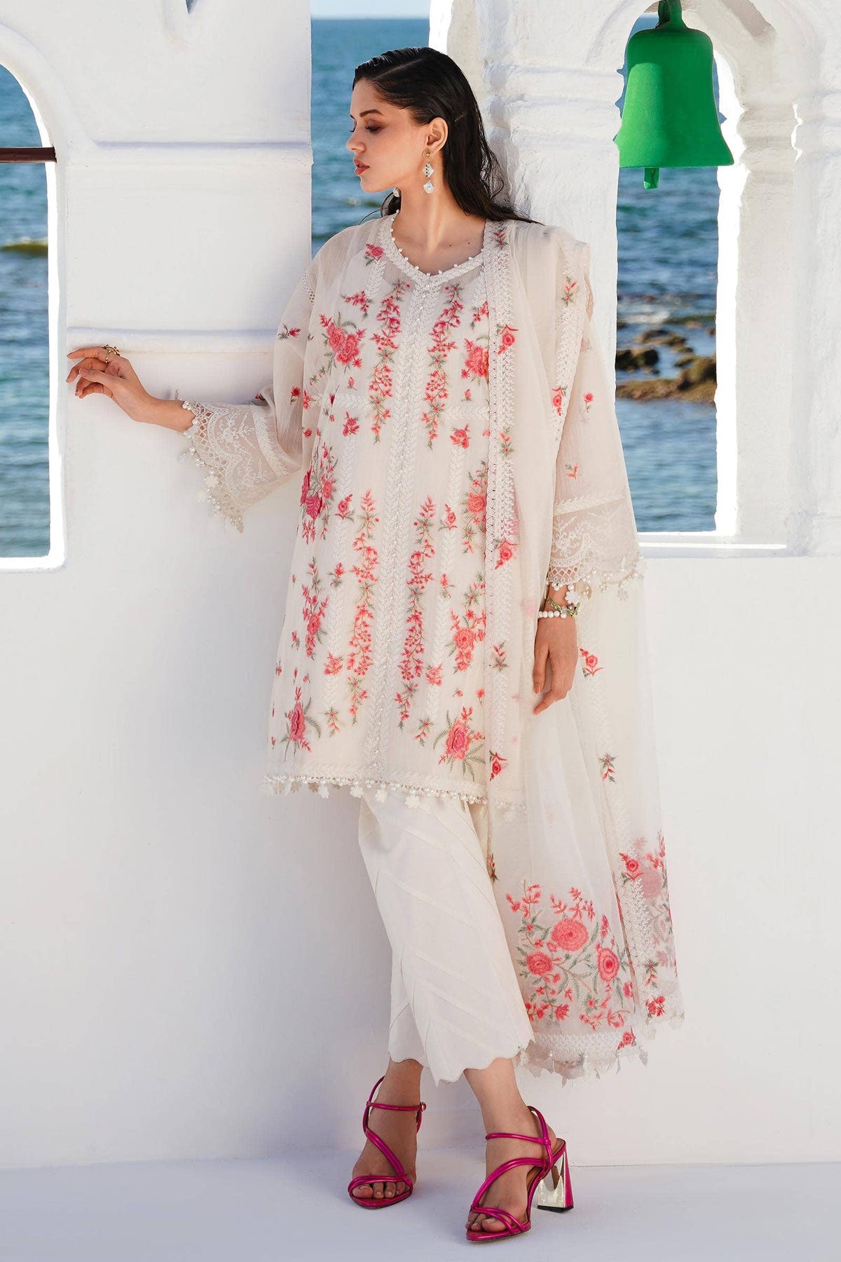 Sana Safinaz | Muzlin Spring 24 | M241-001A-CX -  Sana Safinaz Luxury - Original Designer Dress - House of Maryam