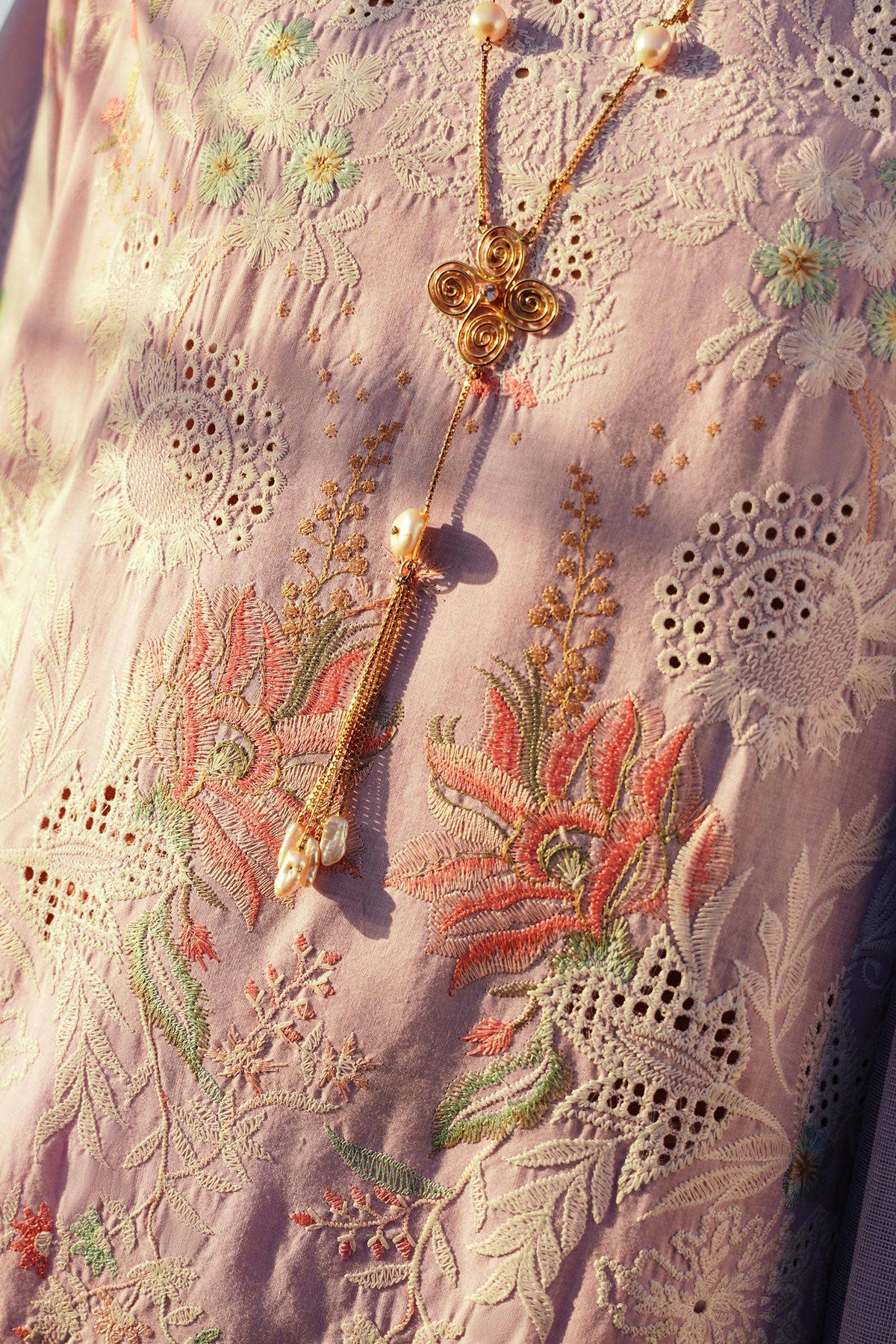 Sana Safinaz | Muzlin Spring 24 | M241-009B-DF -  Sana Safinaz Luxury - Original Designer Dress - House of Maryam
