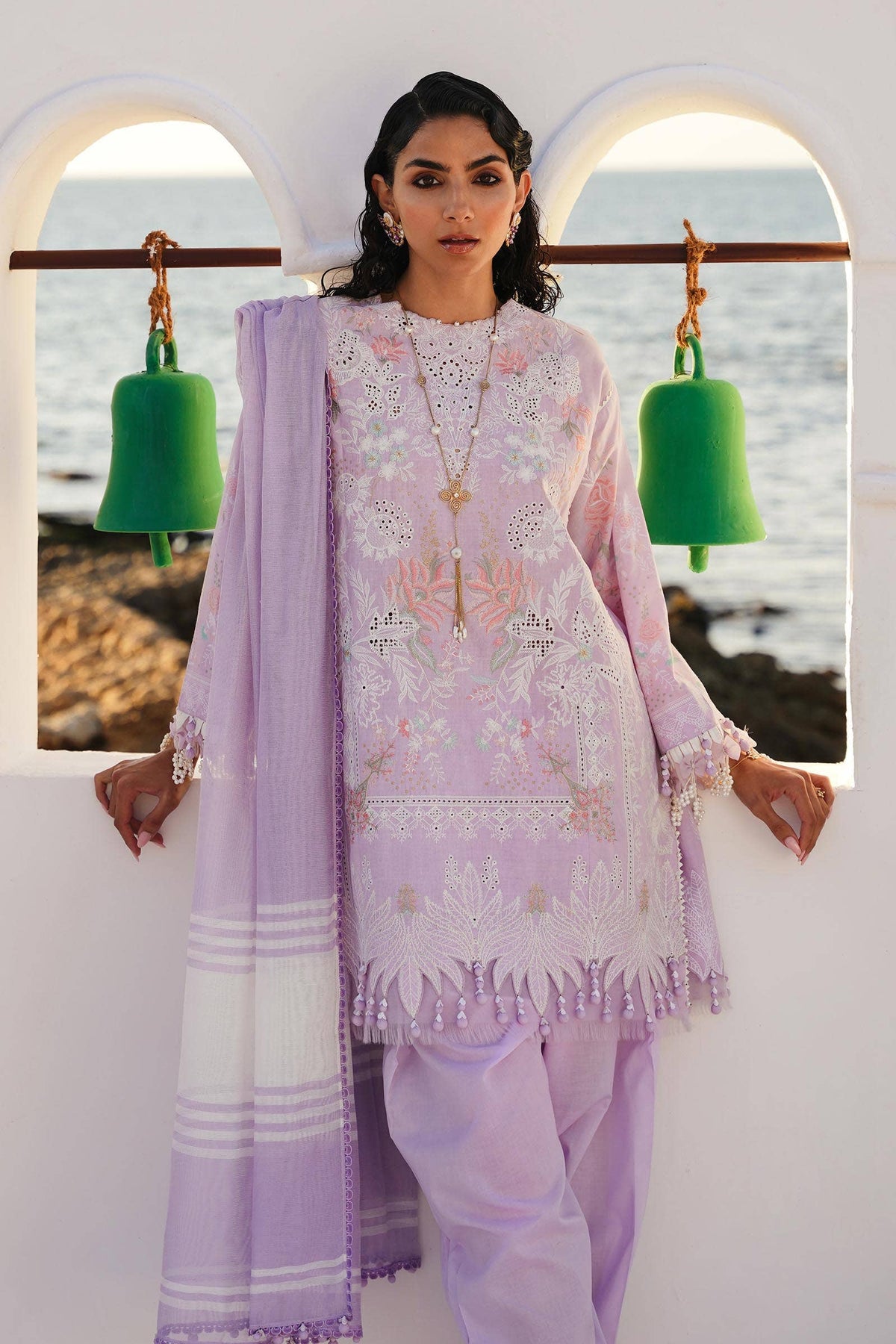 Sana Safinaz | Muzlin Spring 24 | M241-009B-DF -  Sana Safinaz Luxury - Original Designer Dress - House of Maryam