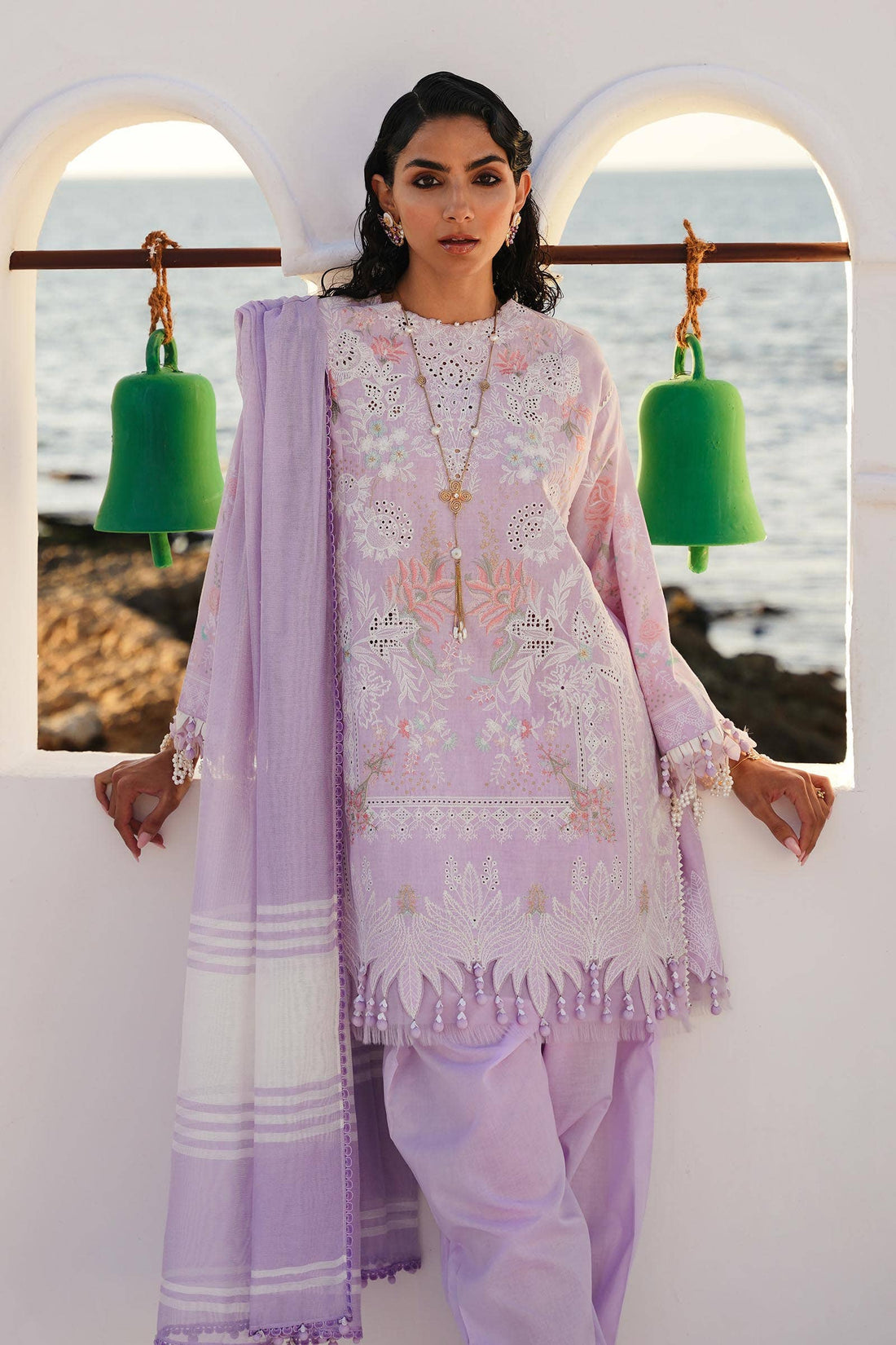 Sana Safinaz | Muzlin Spring 24 | M241-009B-DF -  Sana Safinaz Luxury -  House of Maryam