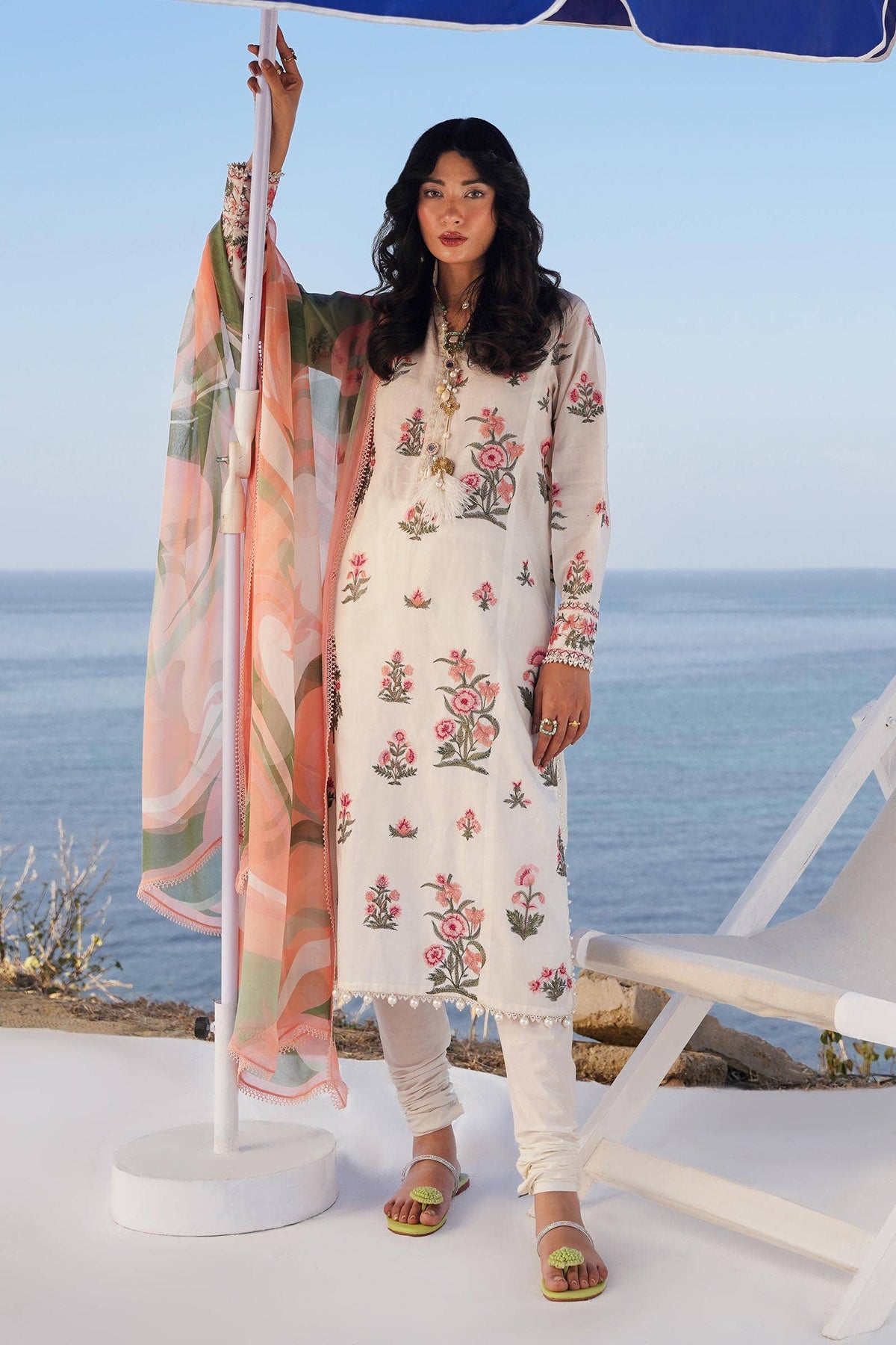 Sana Safinaz | Muzlin Spring 24 | M241-010A-CJ -  Sana Safinaz Luxury - Original Designer Dress - House of Maryam