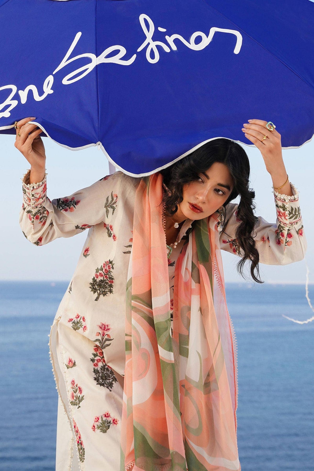 Sana Safinaz | Muzlin Spring 24 | M241-010A-CJ -  Sana Safinaz Luxury - Original Designer Dress - House of Maryam