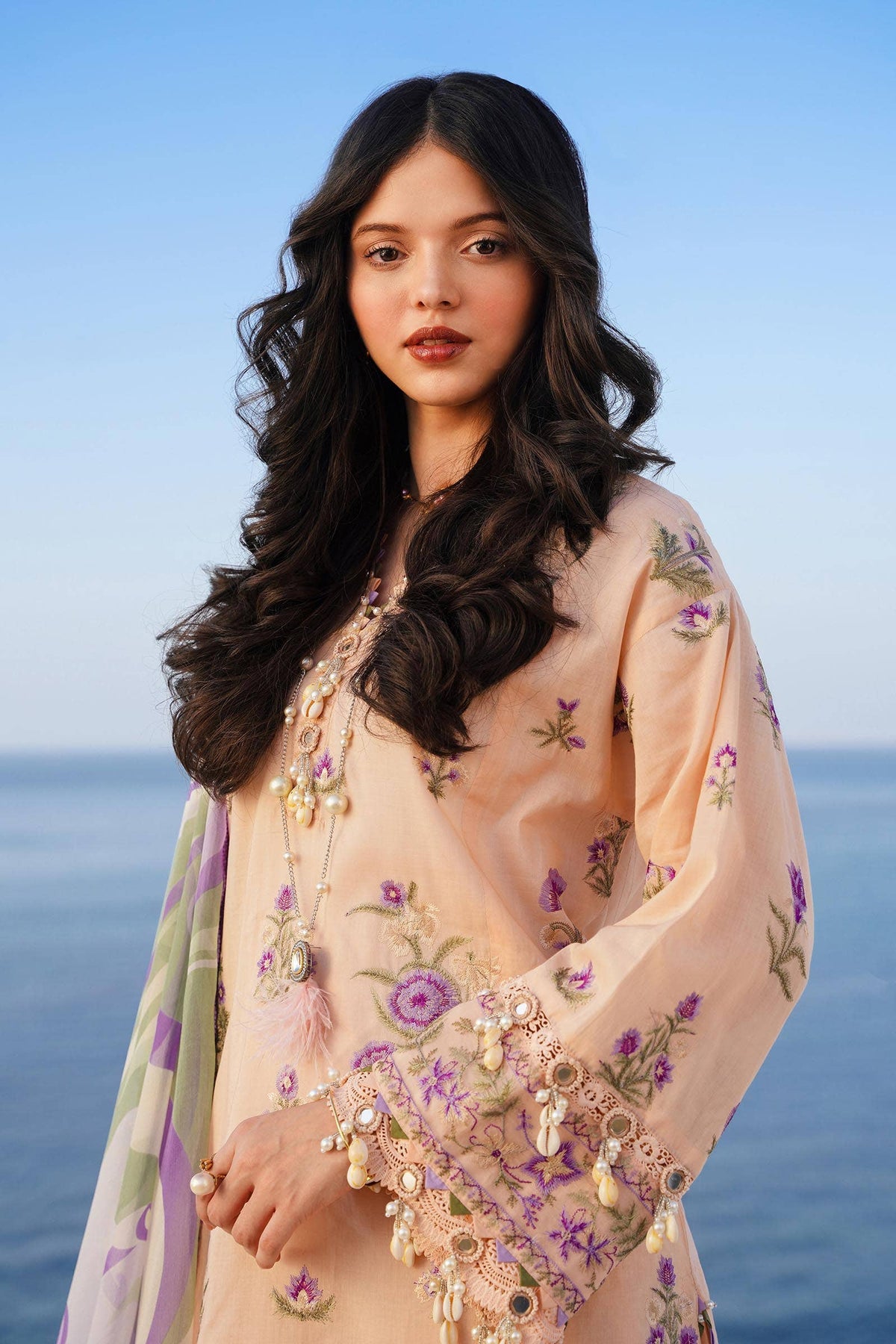 Sana Safinaz | Muzlin Spring 24 | M241-010B-CJ -  Sana Safinaz Luxury - Original Designer Dress - House of Maryam