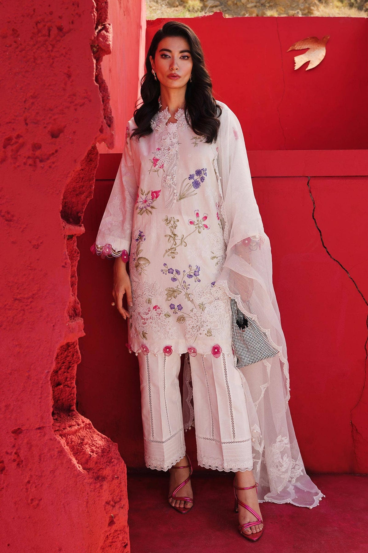 Sana Safinaz | Muzlin Spring 24 | M241-011A-CW -  Sana Safinaz Luxury - Original Designer Dress - House of Maryam