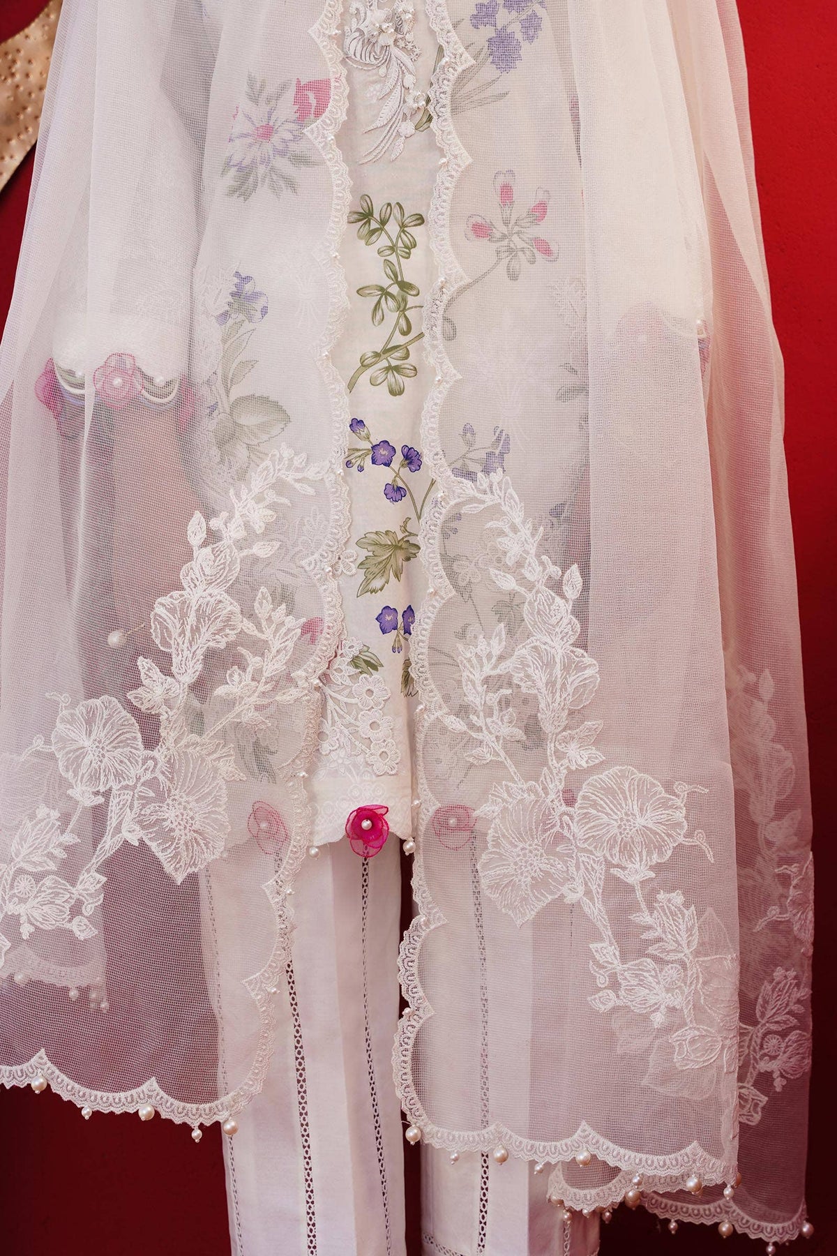 Sana Safinaz | Muzlin Spring 24 | M241-011A-CW -  Sana Safinaz Luxury - Original Designer Dress - House of Maryam