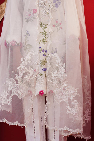 Sana Safinaz | Muzlin Spring 24 | M241-011A-CW -  Sana Safinaz Luxury - Original Designer Dress - House of Maryam