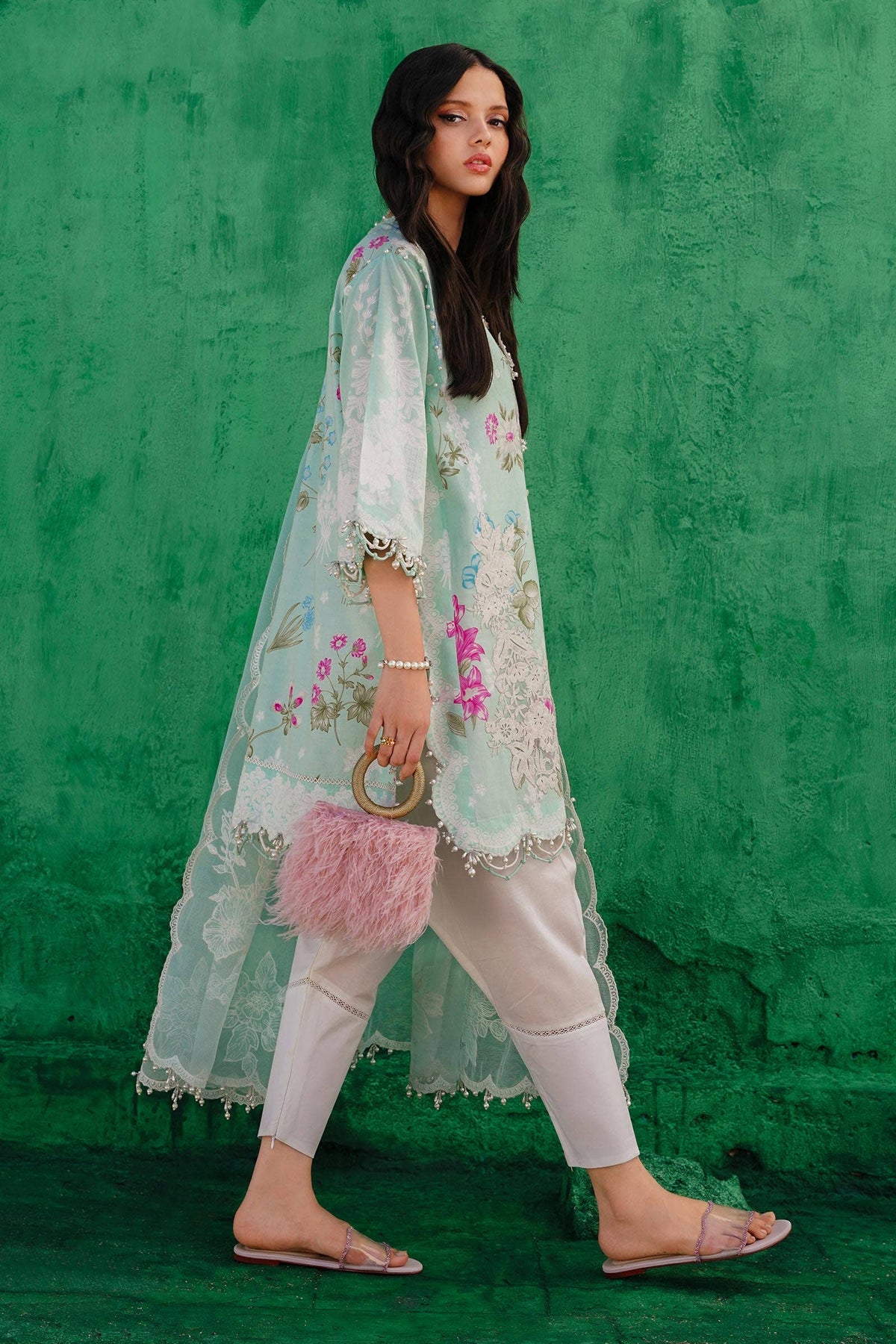 Sana Safinaz | Muzlin Spring 24 | M241-011B-CW -  sana Luxury - Original Designer Dress - House of Maryam
