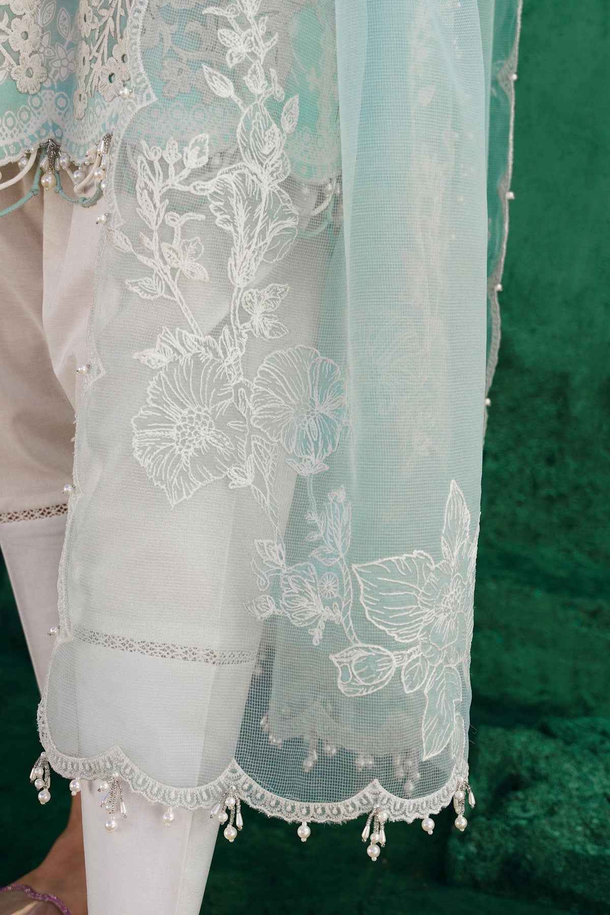 Sana Safinaz | Muzlin Spring 24 | M241-011B-CW -  sana Luxury - Original Designer Dress - House of Maryam