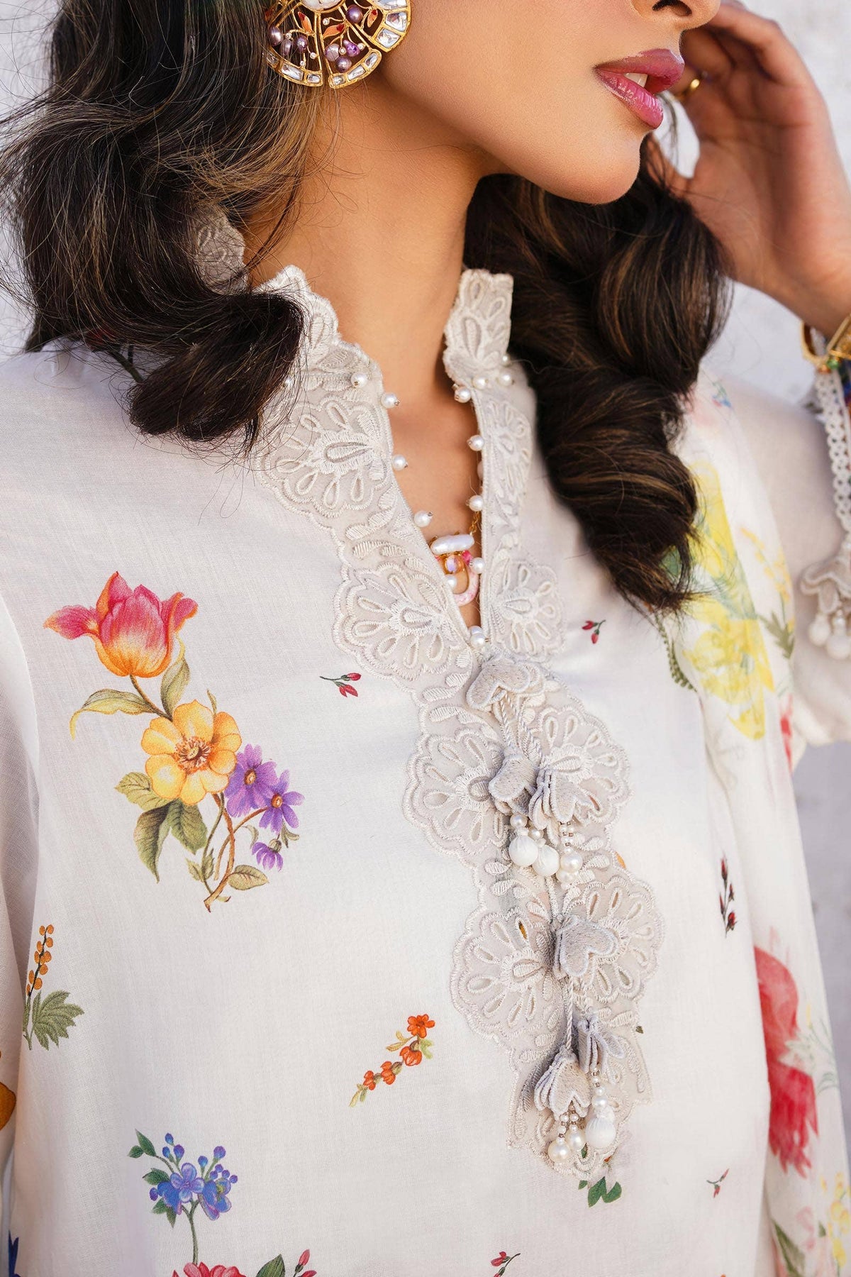 Sana Safinaz | Muzlin Spring 24 | M241-012A-CI -  Sana Safinaz Luxury - Original Designer Dress - House of Maryam
