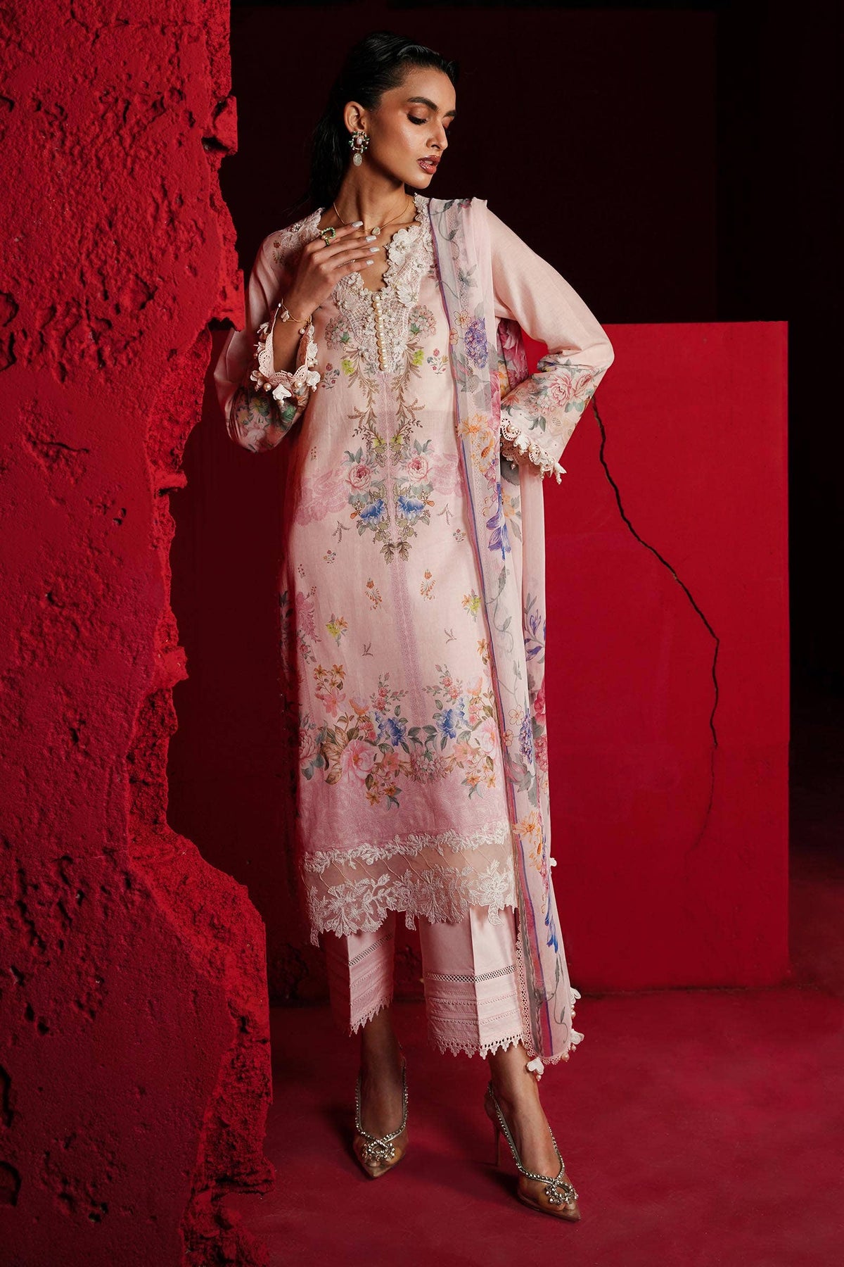 Sana Safinaz | Muzlin Spring 24 | M241-013A-CI -  Sana Safinaz Luxury - Original Designer Dress - House of Maryam