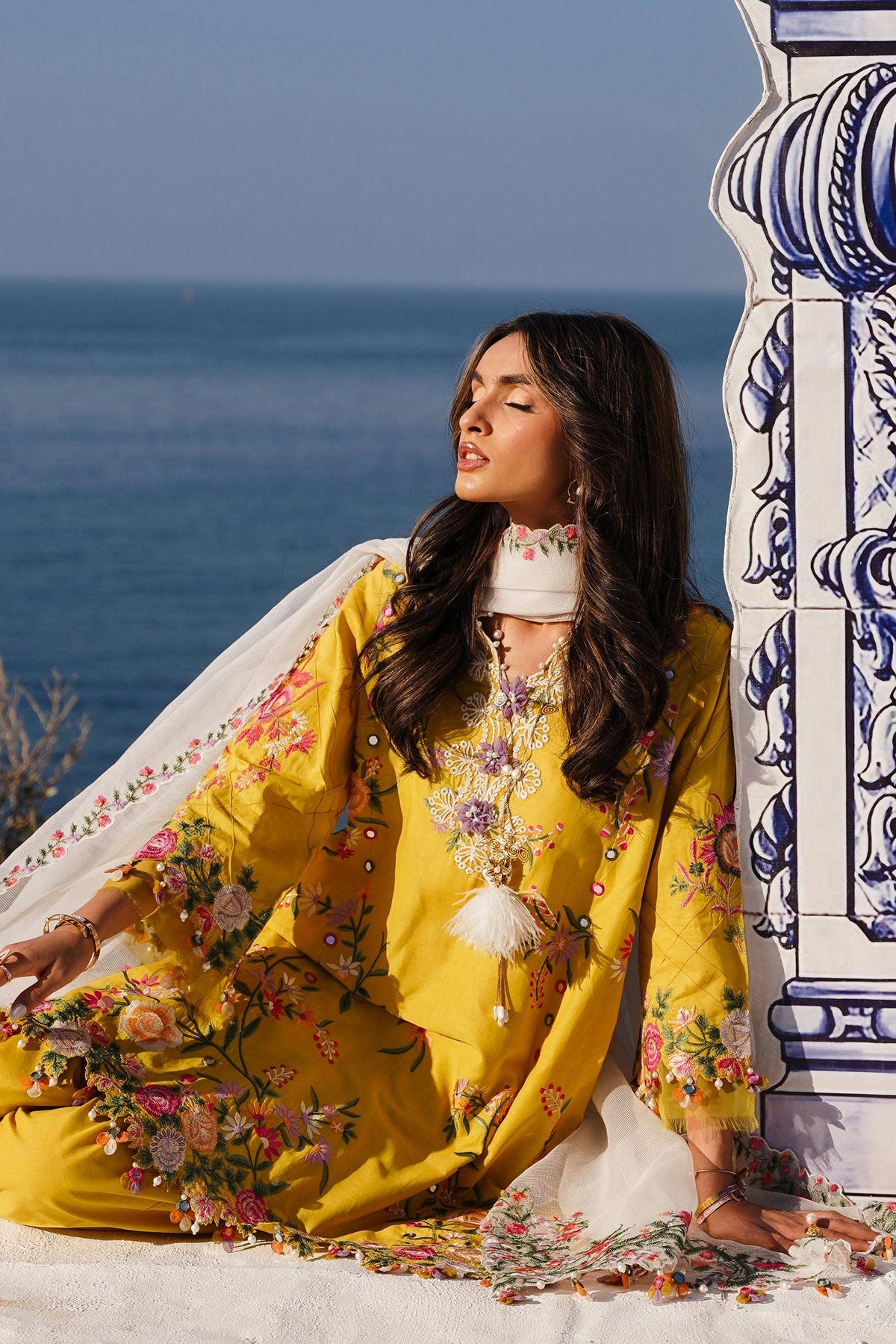 Sana Safinaz | Muzlin Spring 24 | M241-002A-CX -  Sana Safinaz Luxury - Original Designer Dress - House of Maryam