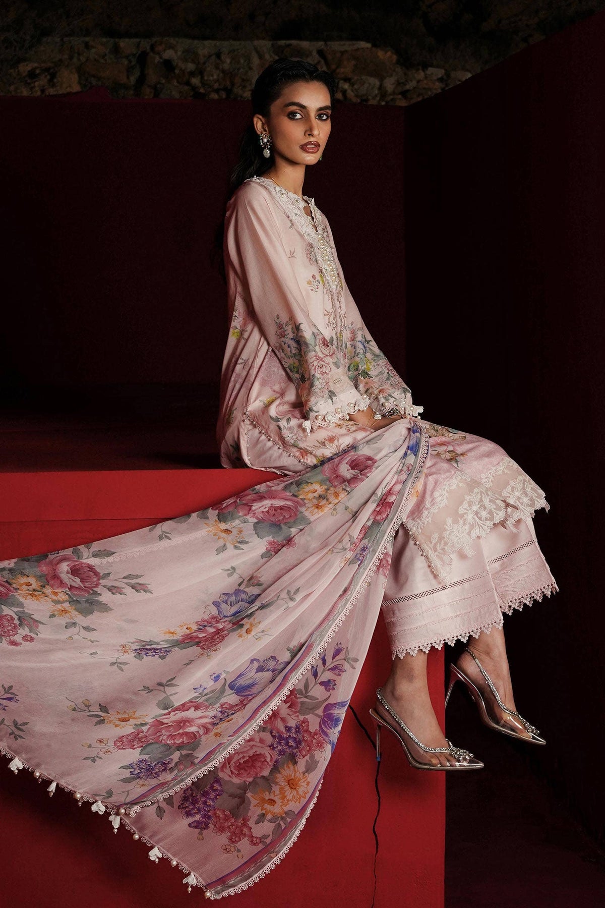 Sana Safinaz | Muzlin Spring 24 | M241-013A-CI -  Sana Safinaz Luxury - Original Designer Dress - House of Maryam