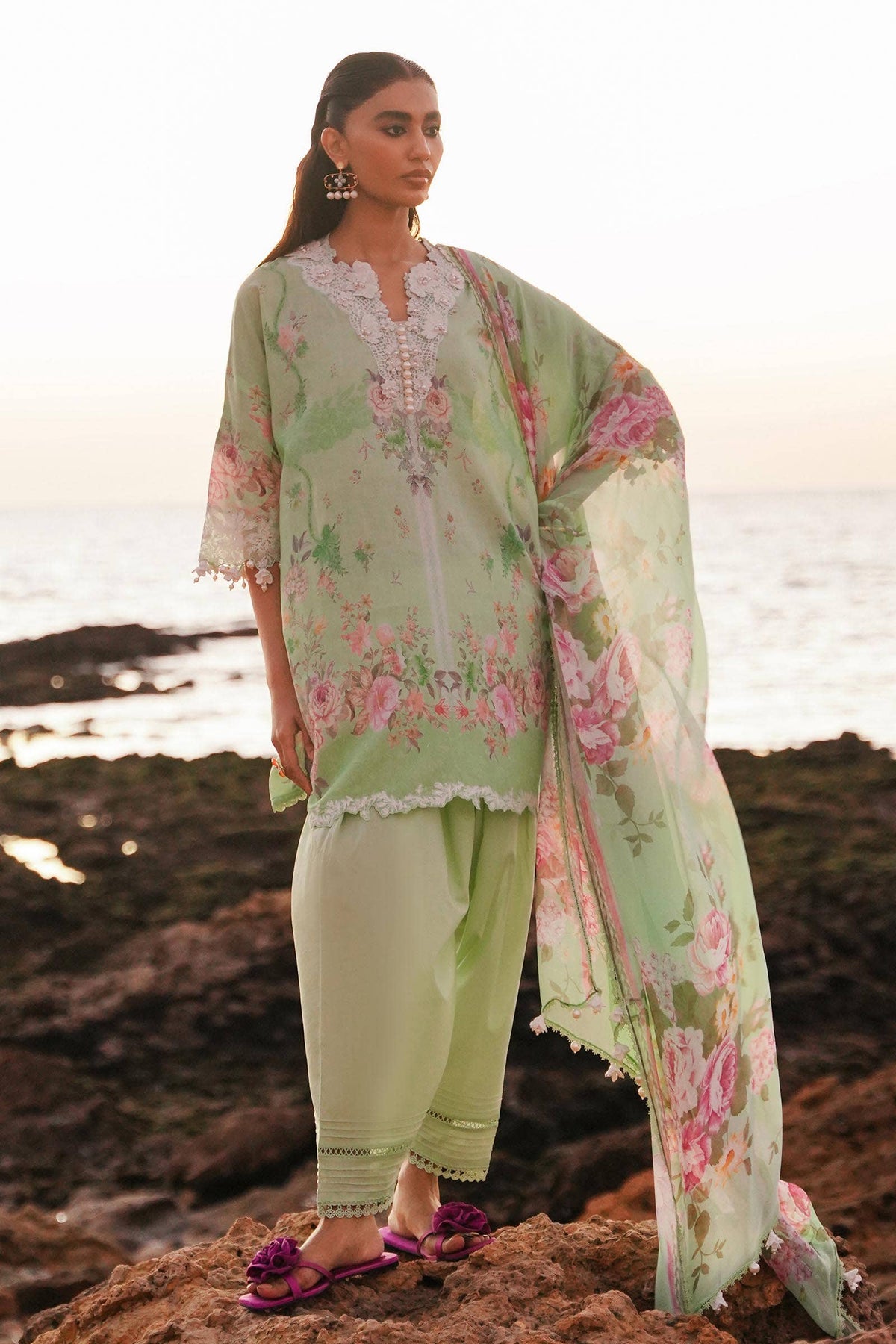 Sana Safinaz | Muzlin Spring 24 | M241-013B-CI -  Sana Safinaz Luxury - Original Designer Dress - House of Maryam