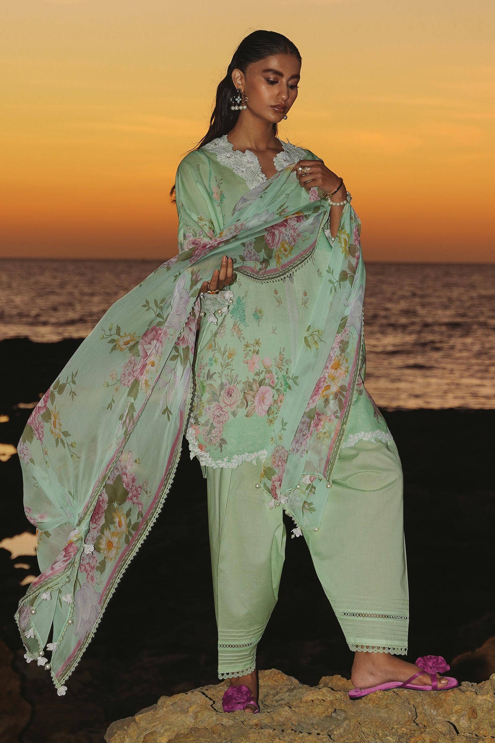 Sana Safinaz | Muzlin Spring 24 | M241-013B-CI -  Sana Safinaz Luxury -  House of Maryam